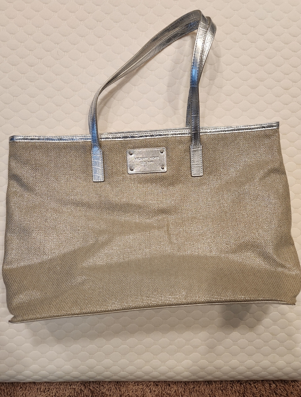 Michael Kors Metallic Silver Tote